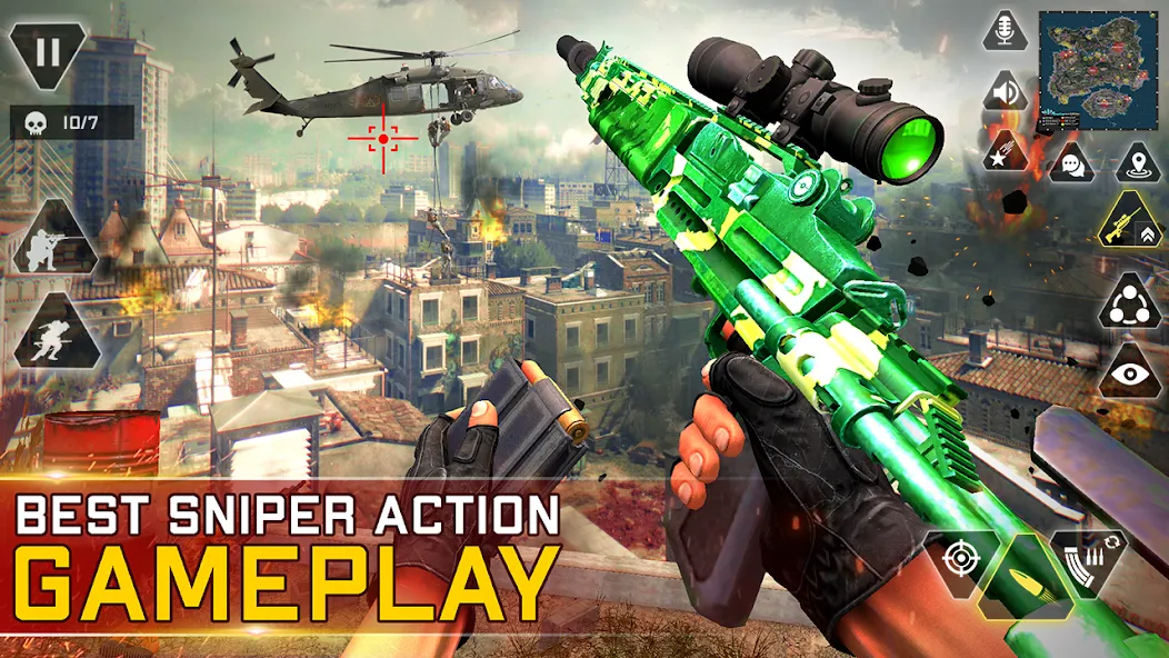 Sniper Gun Shooting game — Безлимитные патроны и точная стрельба — скриншот 5 Sniper Gun Shooting game — Безлимитные патроны и точная стрельба — скриншот 5