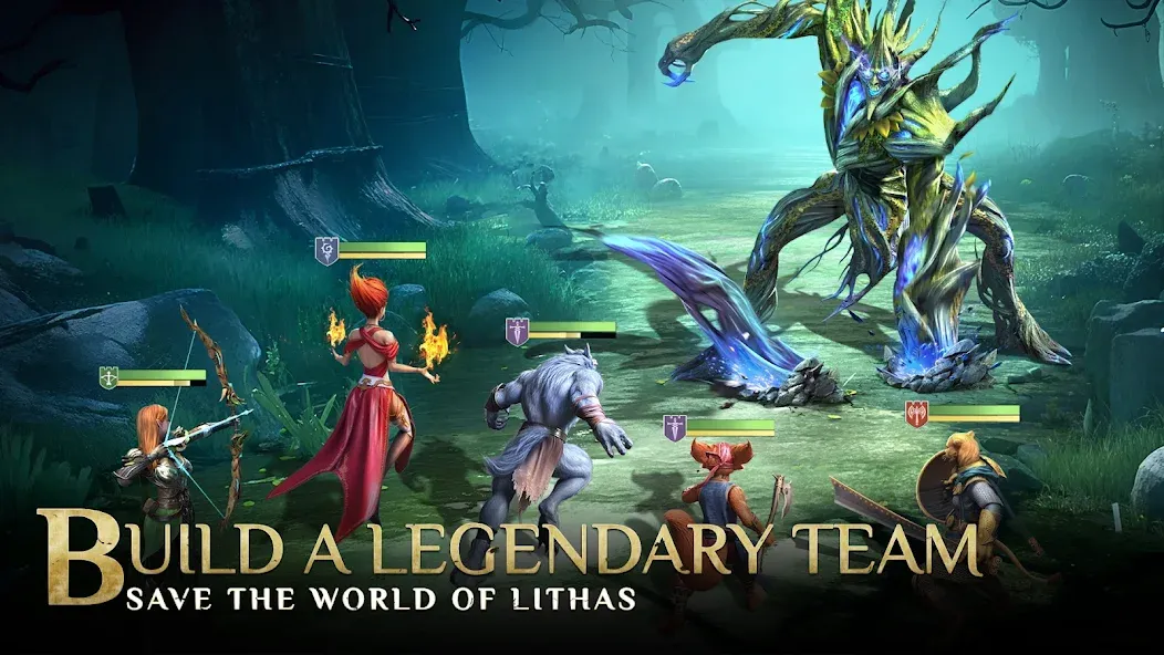 Скачать Bloodline: Heroes of Lithas MOD APK — Безлимитные ресурсы и мощные герои — скриншот 4
