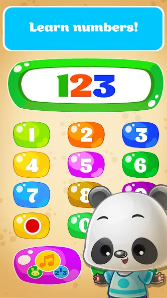 Babyphone game Numbers Animals — Взломанная версия (Разблокированы все животные и числа) — скриншот 2