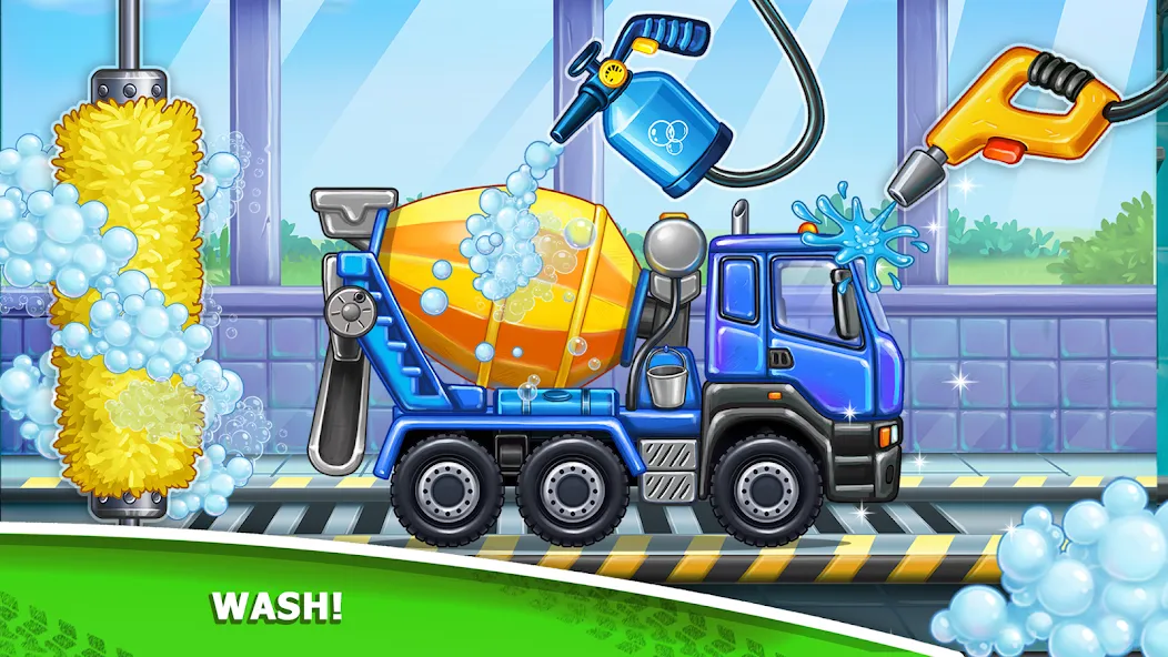Взлом Kids truck games Build a house — Без рекламы и все машины — скриншот 2