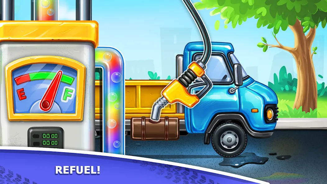 Взлом Kids truck games Build a house — Без рекламы и все машины — скриншот 3