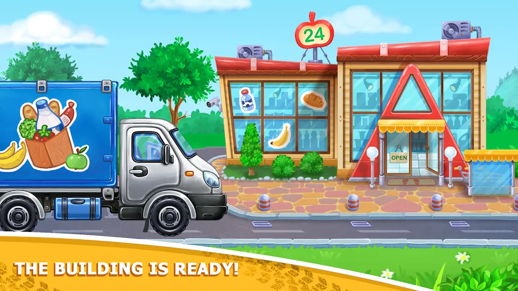 Взлом Kids truck games Build a house — Без рекламы и все машины — скриншот 5