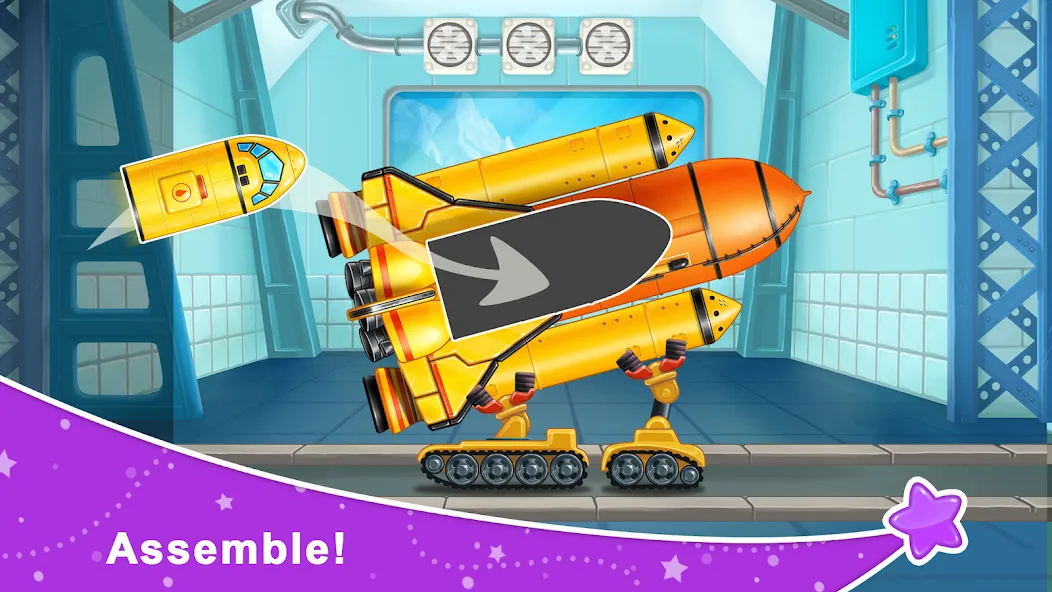 Скачать Rocket 4 space games Spaceship — Бесконечное топливо и открытые уровни — скриншот 1