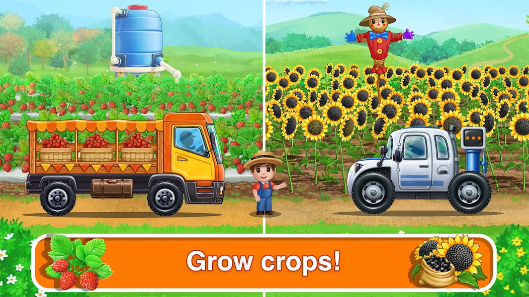 Скачать Tractor, car: kids farm games — Безлимитные монеты и все тракторы открыты — скриншот 3