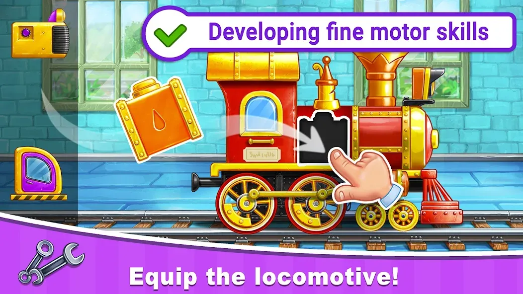 Train Games for Kids: station MOD APK — Все поезда и станции открыты — скриншот 1