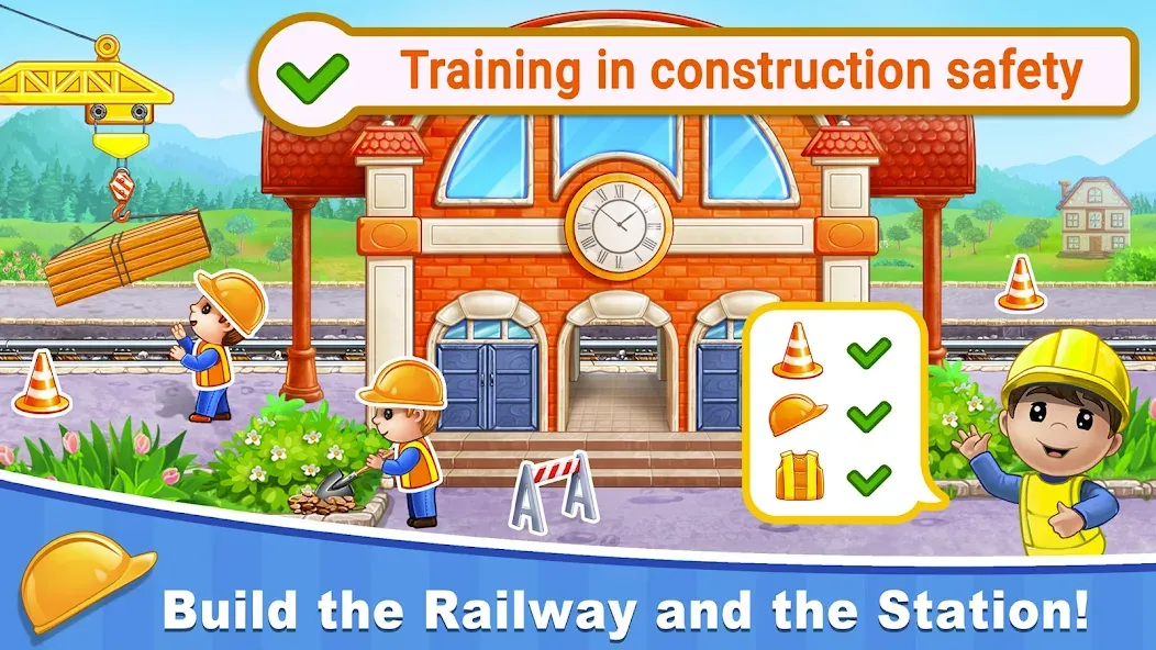 Train Games for Kids: station MOD APK — Все поезда и станции открыты — скриншот 3