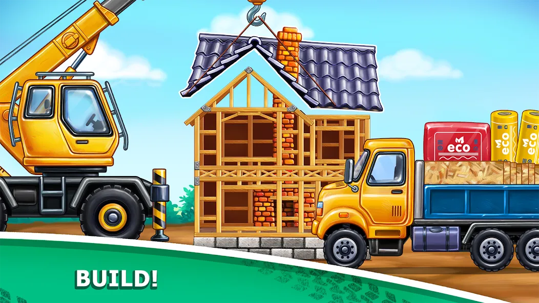 Truck games - build a house на Андроид — Мод Безлимитные деньги и ресурсы — скриншот 4