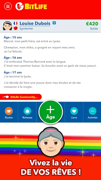 Взлом BitLife Français — Безлимитные деньги и премиум функции — скриншот 4 Взлом BitLife Français — Безлимитные деньги и премиум функции — скриншот 4