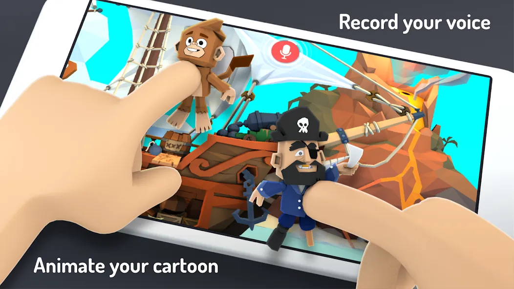Toontastic 3D на Андроид — Все персонажи и сцены открыты — скриншот 1