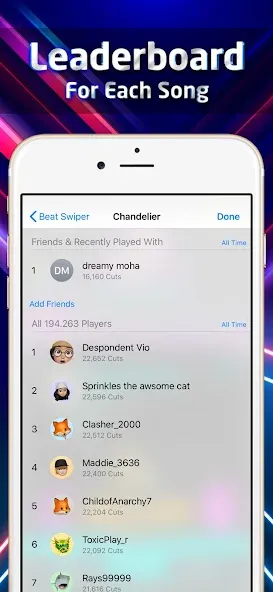 Скачать Beat Swiper (Мод: Без рекламы и все песни открыты) на Андроид — скриншот 5