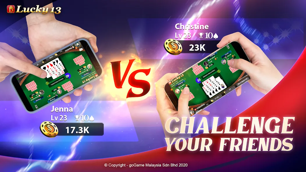 Скачать Lucky 13: 13 Poker Puzzle MOD APK — Безлимитные монеты и подсказки — скриншот 1