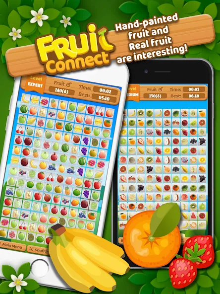 Fruit Connect MOD APK на Android — Много жизней и подсказок — скриншот 5