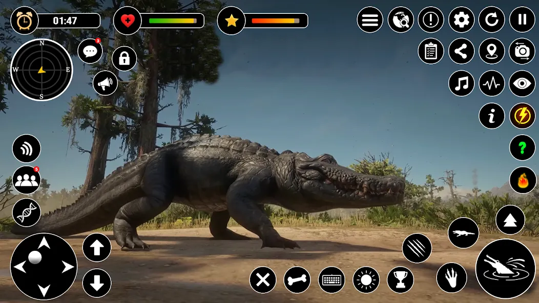 Скачать Animal Crocodile Attack Sim на Android — Много денег и без рекламы — скриншот 1