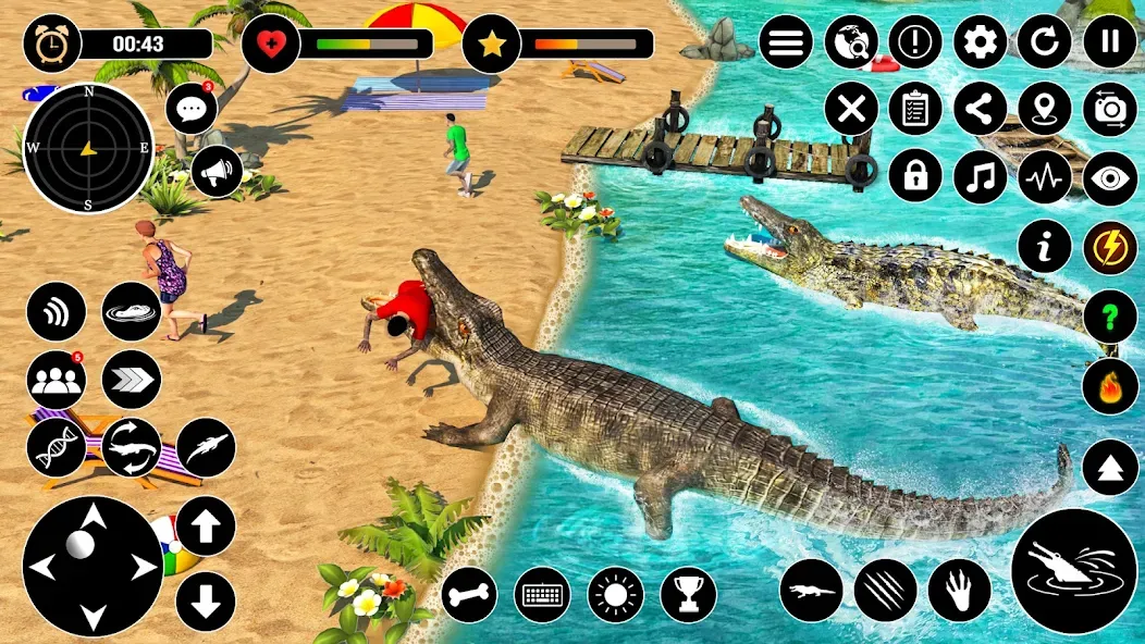 Скачать Animal Crocodile Attack Sim на Android — Много денег и без рекламы — скриншот 3