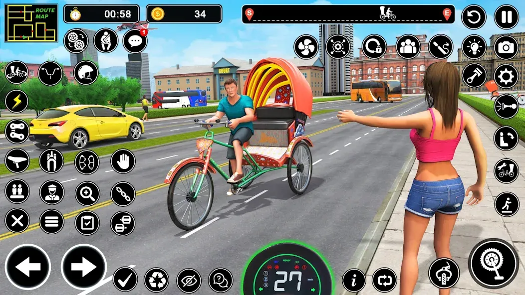 Скачать BMX Cycle Games 3D Cycle Race с модом — Безлимитные деньги и все велосипеды — скриншот 1