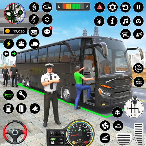 Скачать Bus Simulator - Driving Games на телефон — Безлимитные деньги и топливо — скриншот 1