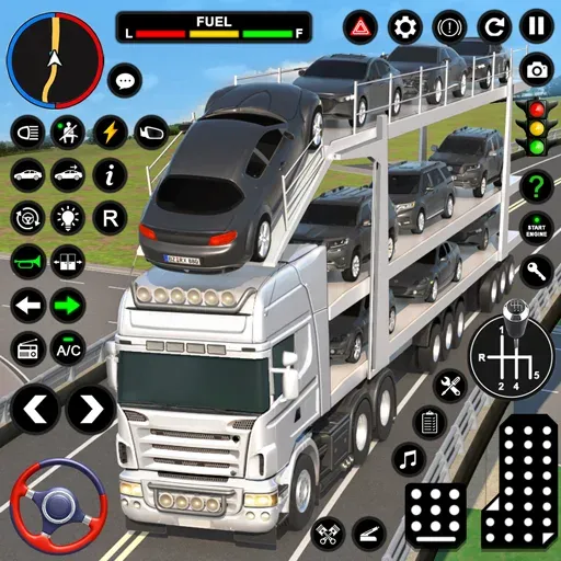 Скачать Car Transport - Truck Games 3D (Мод: Безлимитные деньги и топливо) на Андроид — скриншот 1