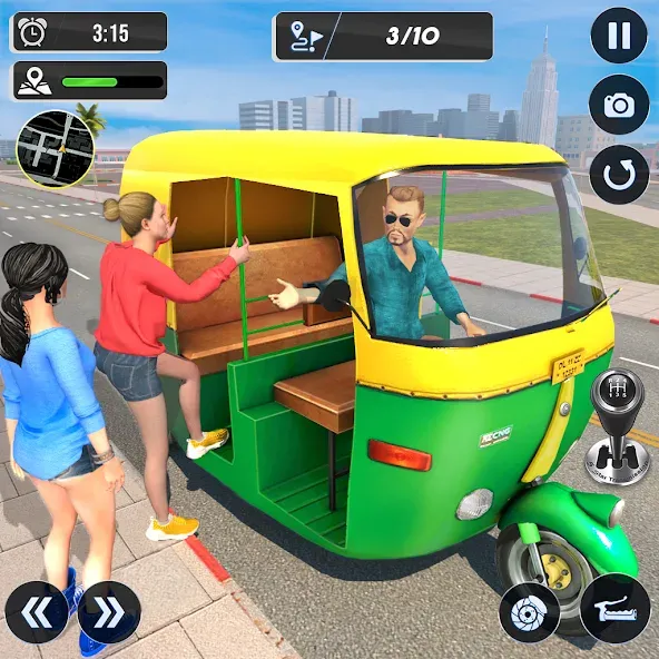Tuk Tuk Auto Driving Games 3D на Андроид — Мод Безлимитные деньги и топливо — скриншот 1