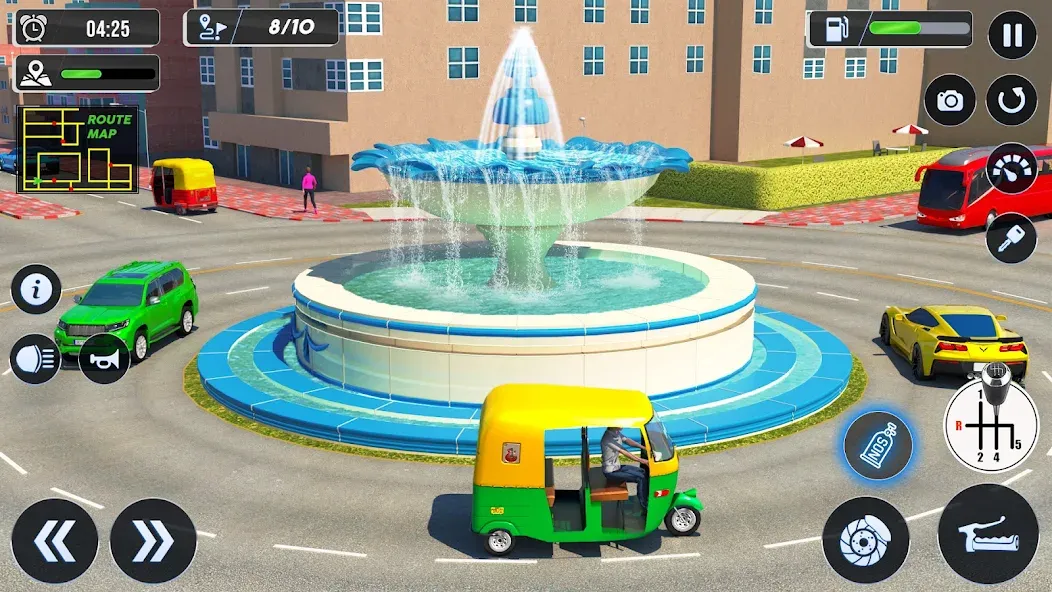 Tuk Tuk Auto Driving Games 3D на Андроид — Мод Безлимитные деньги и топливо — скриншот 5