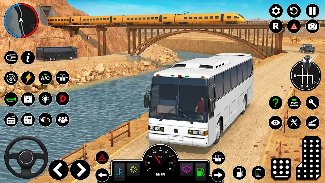 Скачать Offroad Bus Simulator Bus Game на телефон — Безлимитные деньги и все автобусы открыты — скриншот 1