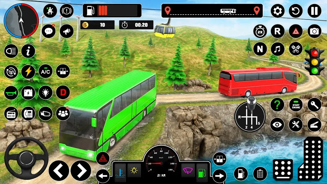 Скачать Offroad Bus Simulator Bus Game на телефон — Безлимитные деньги и все автобусы открыты — скриншот 5