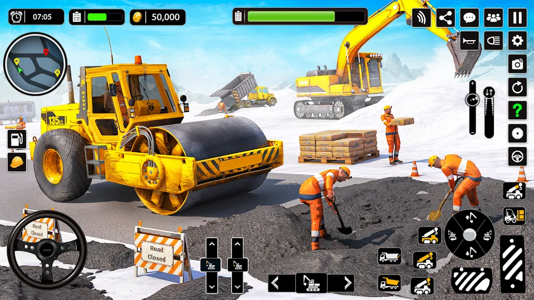 Snow Offroad Construction Game на Андроид — Безлимитные деньги и топливо — скриншот 4 Snow Offroad Construction Game на Андроид — Безлимитные деньги и топливо — скриншот 4
