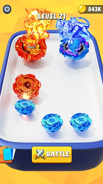 Скачать Spinner Battle: Merge Master с модом — Безлимитные монеты и все скины — скриншот 1