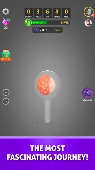 Idle 9 Months MOD — Безлимитные деньги и ускоренная беременность на Андроид — скриншот 2