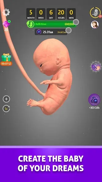 Idle 9 Months MOD — Безлимитные деньги и ускоренная беременность на Андроид — скриншот 4