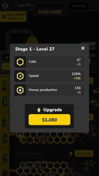 Взломанная Idle Bee Factory Tycoon на Андроид — Безлимитные деньги и ресурсы — скриншот 2