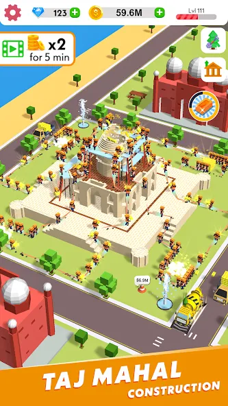 Скачать взломанную Idle Construction 3D — Безлимитные деньги и ресурсы — скриншот 5