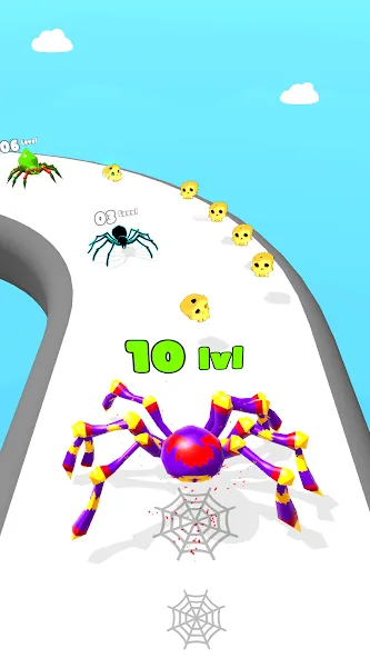 Скачать взломанную Insect Run - Spider Evolution — Без рекламы и много денег — скриншот 2