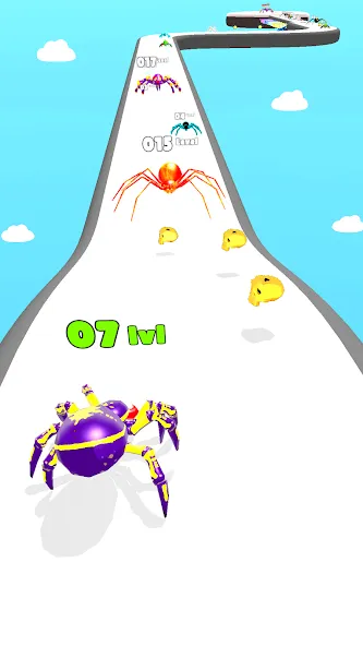 Скачать взломанную Insect Run - Spider Evolution — Без рекламы и много денег — скриншот 4