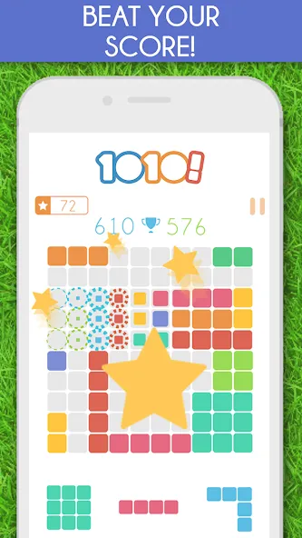 Скачать 1010! Block Puzzle Game (Мод: Без рекламы и бесконечные подсказки) на Андроид — скриншот 2