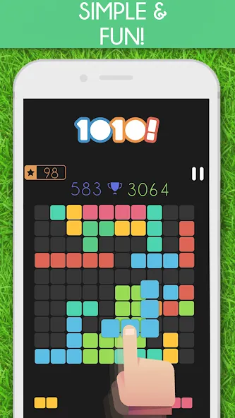 Скачать 1010! Block Puzzle Game (Мод: Без рекламы и бесконечные подсказки) на Андроид — скриншот 4