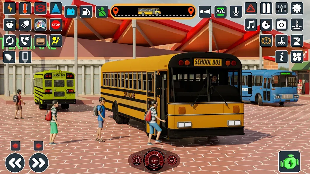Скачать School Bus 3d : City Bus Games — Модификация Безлимитные деньги и все автобусы — скриншот 2
