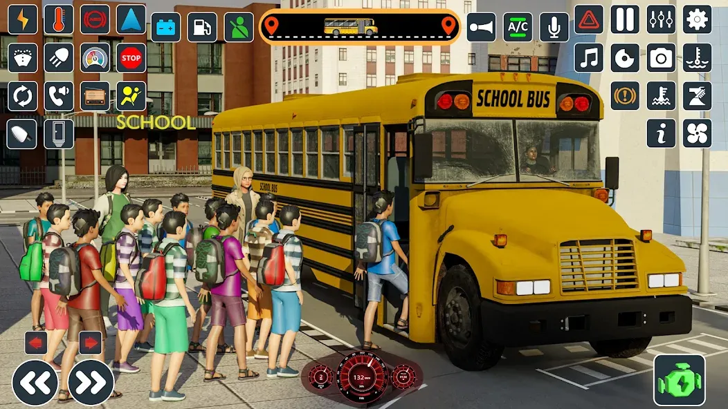 Скачать School Bus 3d : City Bus Games — Модификация Безлимитные деньги и все автобусы — скриншот 3