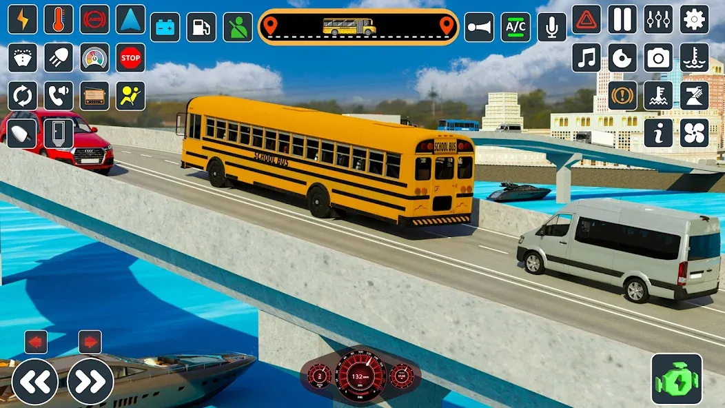 Скачать School Bus 3d : City Bus Games — Модификация Безлимитные деньги и все автобусы — скриншот 4