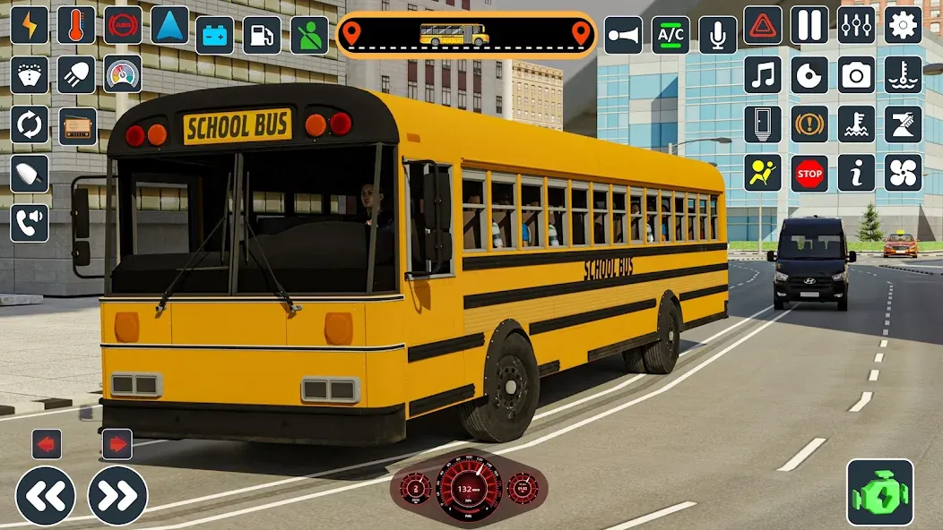 Скачать School Bus 3d : City Bus Games — Модификация Безлимитные деньги и все автобусы — скриншот 5