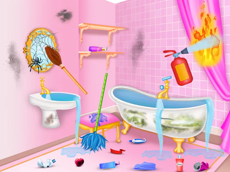 Princess house cleaning advent — Безлимитные монеты и все комнаты открыты — скриншот 5 Princess house cleaning advent — Безлимитные монеты и все комнаты открыты — скриншот 5