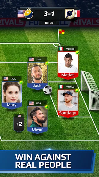 Скачать взлом Football Rivals: Soccer Game на Андроид — Безлимитные монеты и энергия — скриншот 3