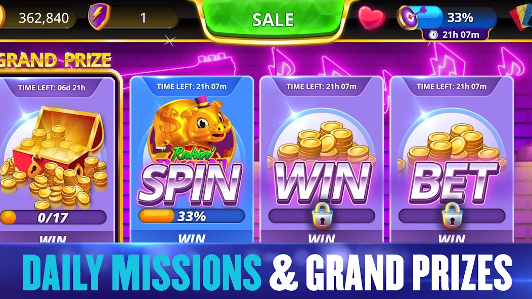 Скачать взлом Hard Rock Jackpot Casino на Андроид — Безлимитные монеты и бонусы — скриншот 3