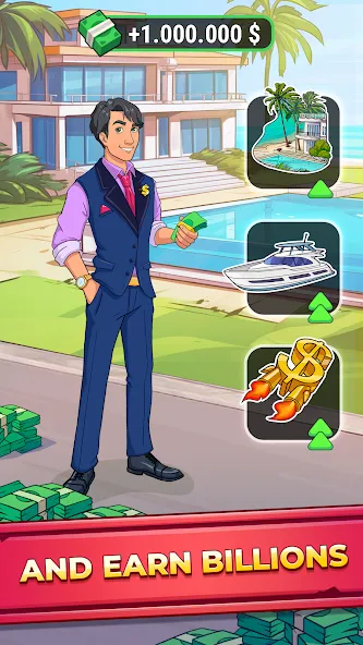 Rich Inc. Business & Idle Life на Андроид — Много денег и алмазов — скриншот 2
