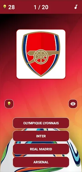 Взлом Guess the Soccer Logo Quiz — Открыты все футбольные логотипы — скриншот 1