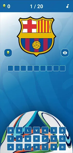 Скачать взломанную Soccer Clubs Logo Quiz — Открыты все футбольные клубы — скриншот 1