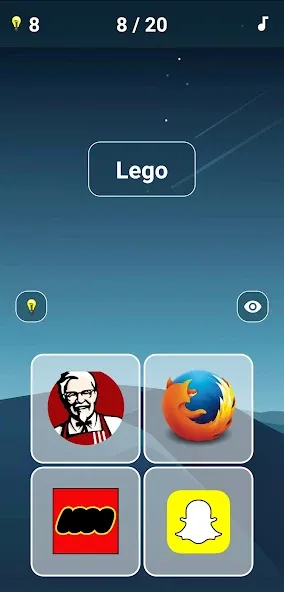 Quiz: Brand Logo Game MOD — Открыты все логотипы и уровни на Андроид — скриншот 1 Quiz: Brand Logo Game MOD — Открыты все логотипы и уровни на Андроид — скриншот 1