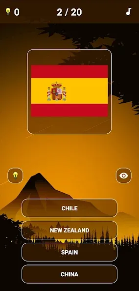 Geography Quiz - World Flags 1 (Мод Открыты все флаги и уровни) — скриншот 1