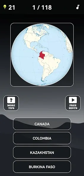 Скачать Guess the World Map Quiz MOD APK — Открыты все страны и уровни — скриншот 1
