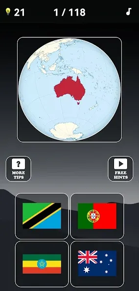 Скачать Guess the World Map Quiz MOD APK — Открыты все страны и уровни — скриншот 4