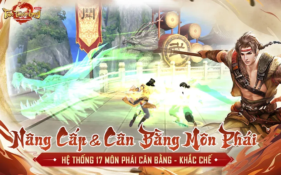 Взломанная Tân Thiên Long Mobile на Андроид — Безлимитные деньги и алмазы — скриншот 1